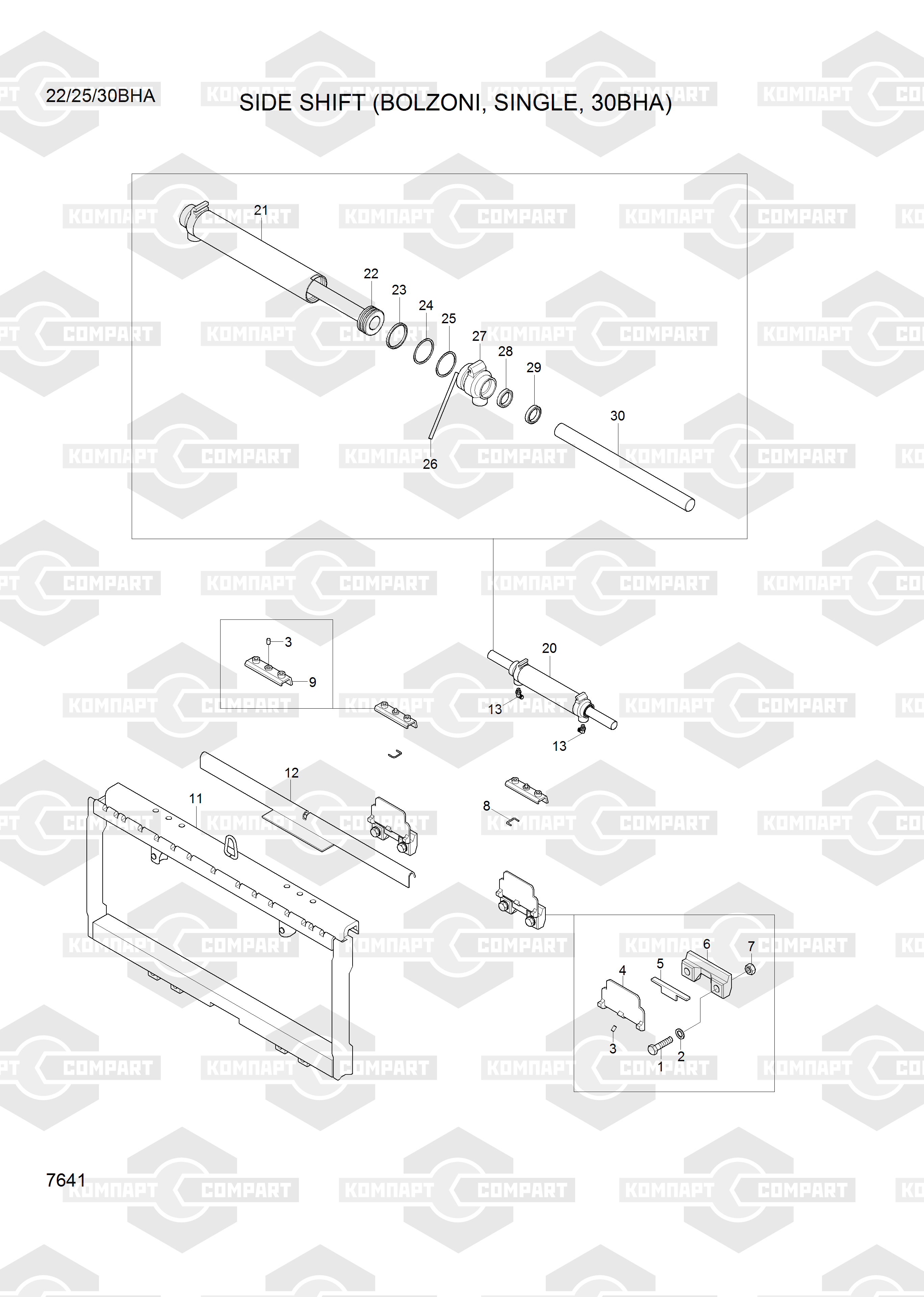 Side Shift Bolzoni Single 30bha ПОГРУЗЧИКА Hyundai 222530bha 7