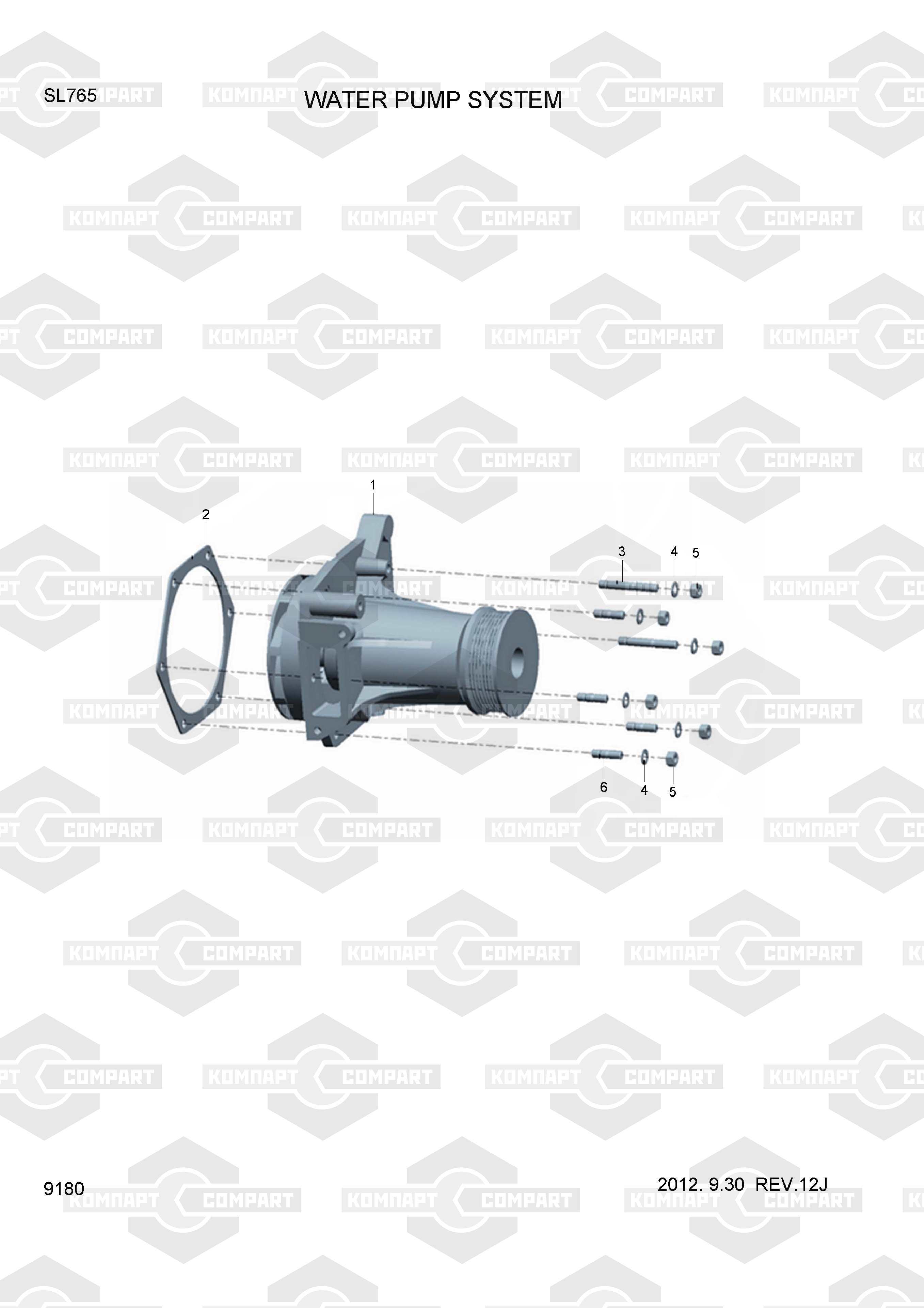 WATER PUMP SYSTEM ФРОНТАЛЬНОГО ПОГРУЗЧИКА HYUNDAI SL765 купить в Com