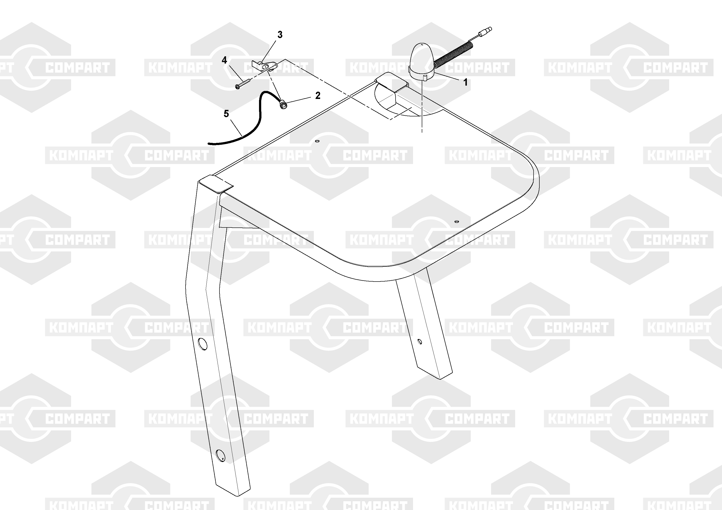 Установка проблескового маячка ГРУНТОВОГО КАТКА VOLVO SD160/SD190/SD200 S/N  197386 - - купить в Com-part.ru