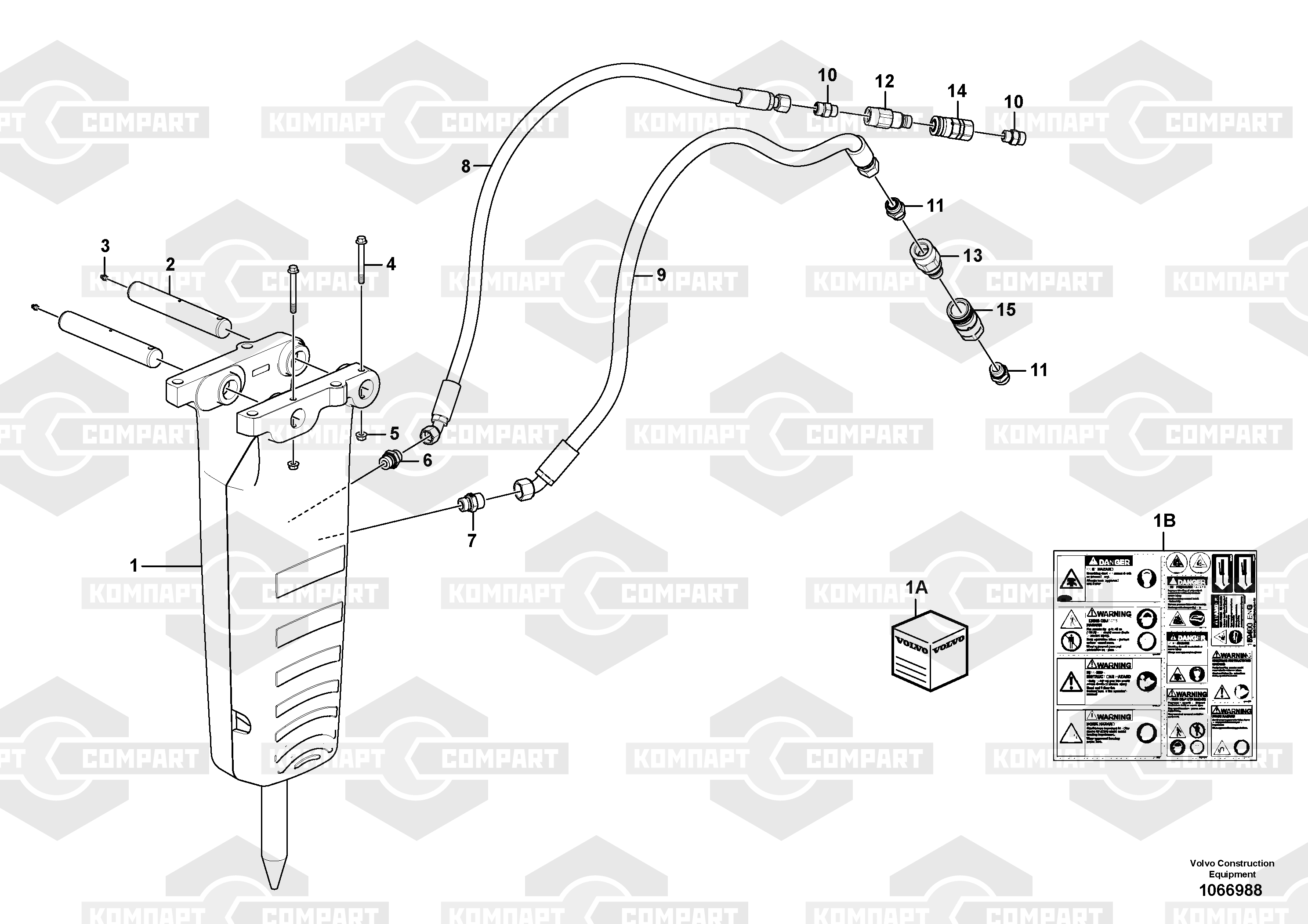 Гидромолот МИНИ ЭКСКАВАТОРА VOLVO HYDRAULIC BREAKERS HYDRAULIC BREAKERS ...